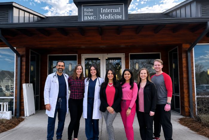 The Ross Bridge Medical Center physicians and care team outside their Hoover, Alabama office